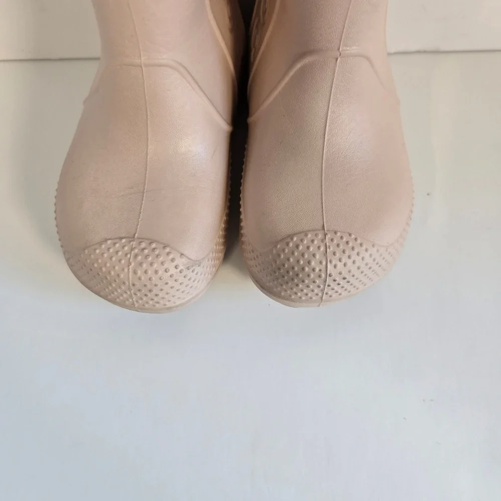 Crocs Handle It Rain Boot Croslite Kids Size C7 Pink Waterproof Pull-On